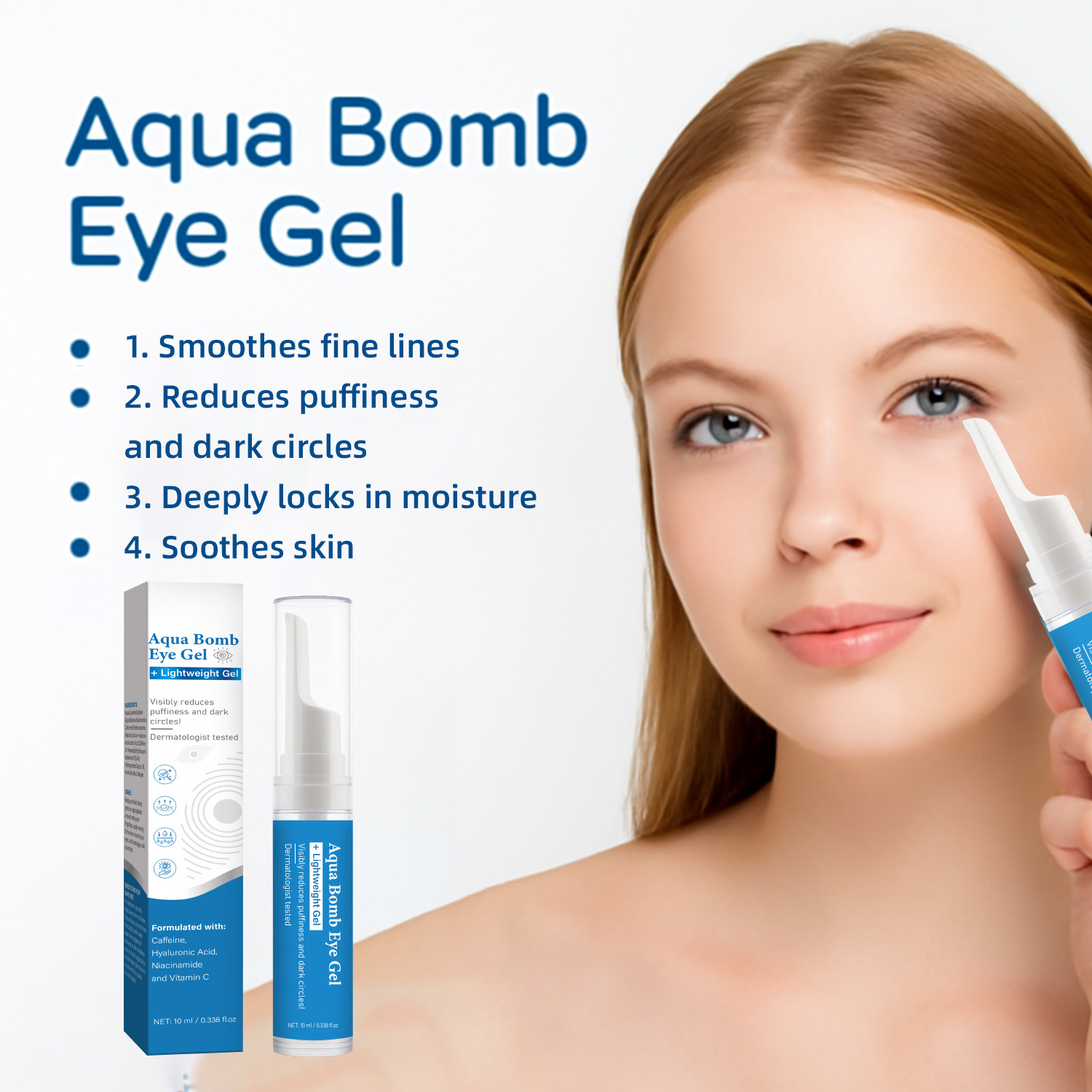 Hyaluronic Acid Serum - Gel Ocular Refrescante Aqua con Cafeína