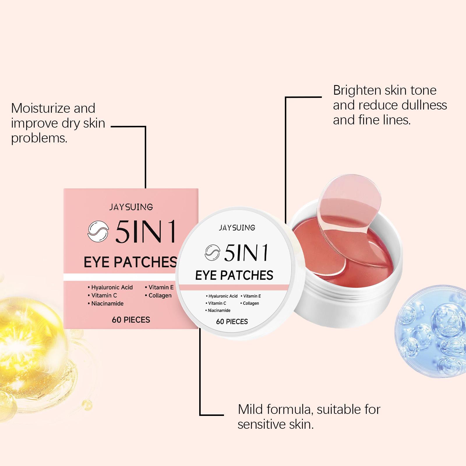 JAYSUING Parches para Ojos 5 e - Hyaluronic Acid Serum reseña y precio