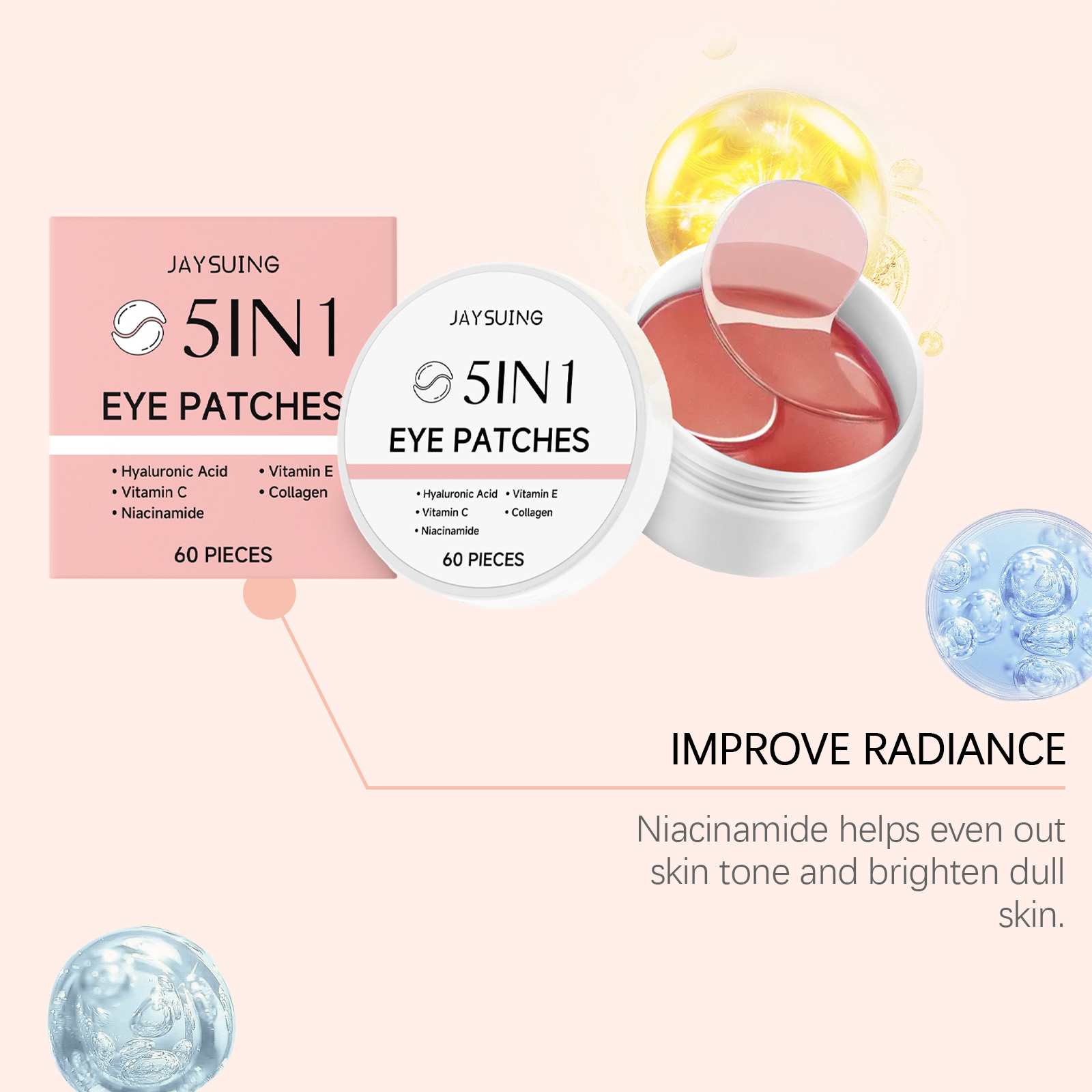 JAYSUING Parches para Ojos 5 e - Hyaluronic Acid Serum reseña y precio