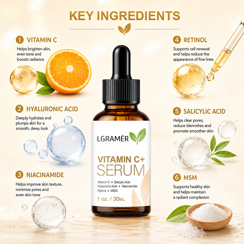 Suero Facial con Vitamina C+ y - Hyaluronic Acid Serum reseña y precio
