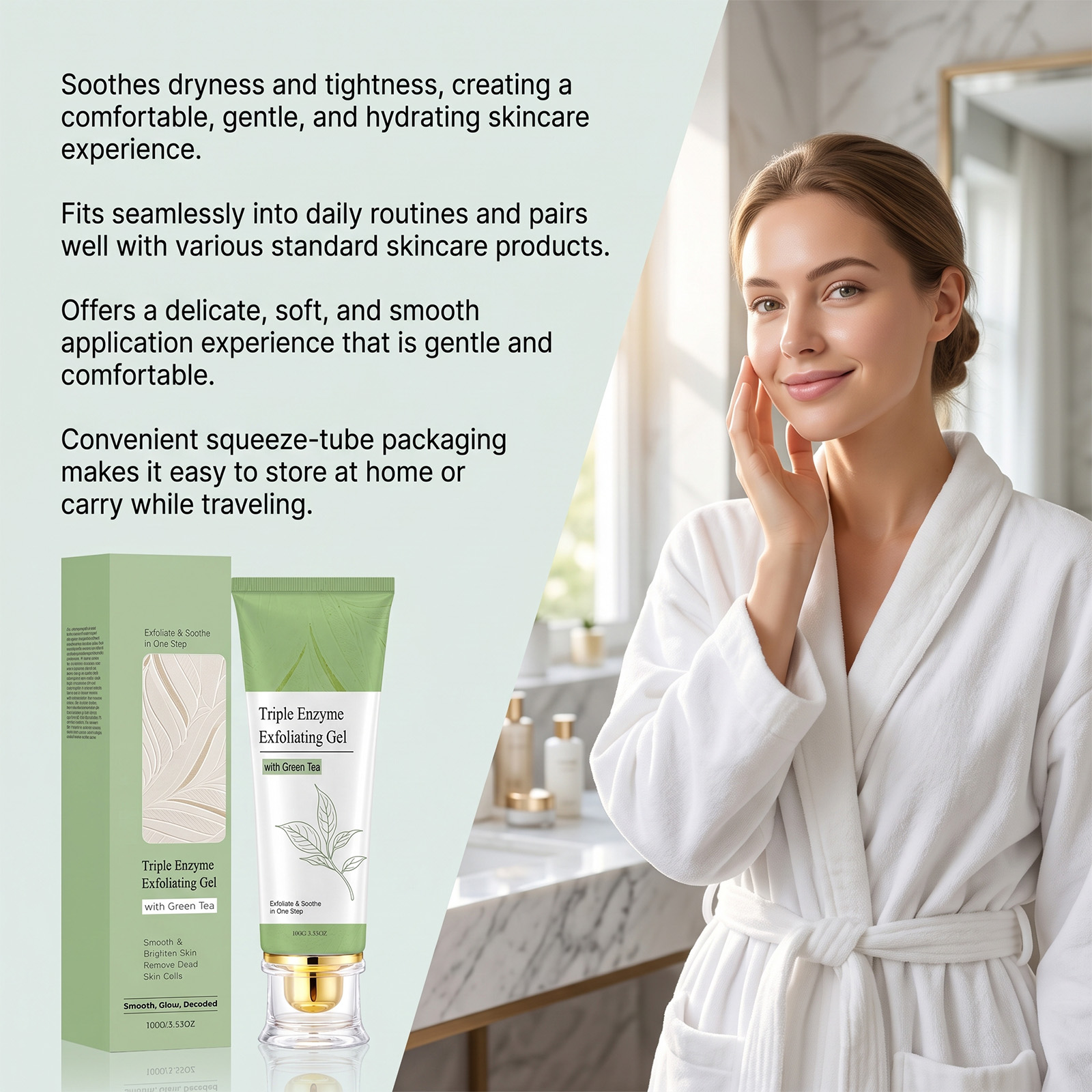 Gel Exfoliante de Té Verde, Li - Peptide Neck Cream reseña y precio