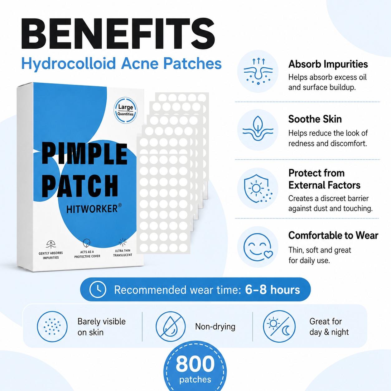 800 Parches Hidrocoloides para - Skincare Acne reseña y precio