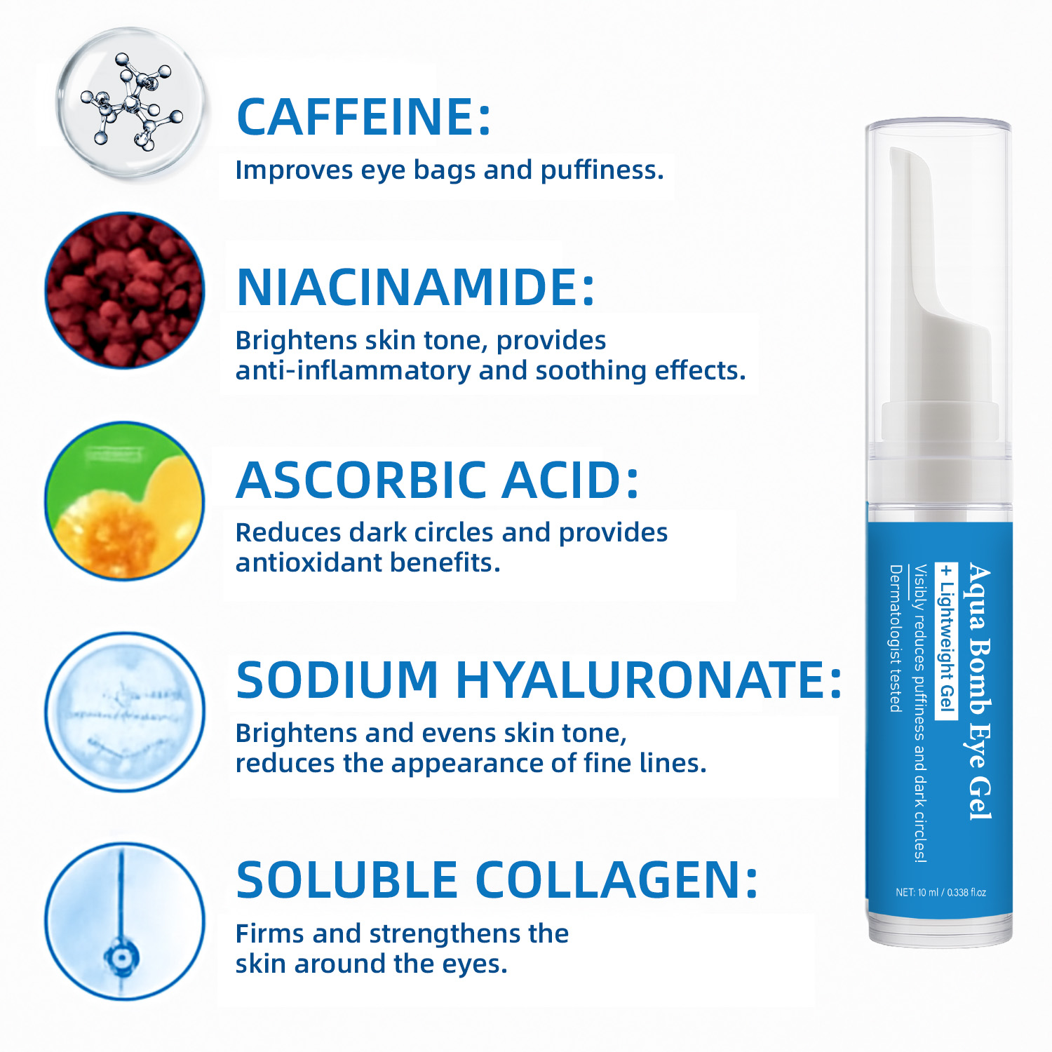 Gel Ocular Refrescante Aqua co - Hyaluronic Acid Serum reseña y precio